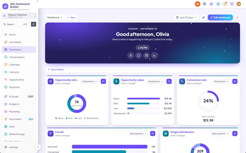 Aurora template preview