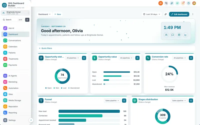 Clinic template preview