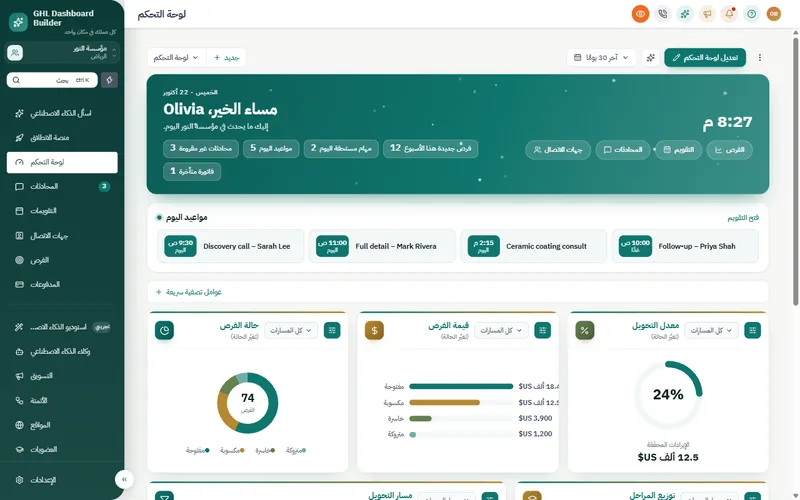Noor LTR template dashboard